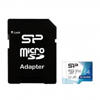 Карта пам'яті 64Gb microSDXC U3 A1 V30 Superior Color 100R/80W + Silicon Power (SP064GBSTXDU3V20AB)