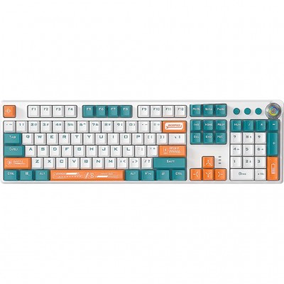 Клавіатура Aula F2088 PRO Plus 9 Orange Keys KRGD Blue USB UA Whit (6948391234908)