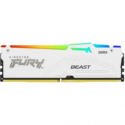 Пам'ять DDR5 16GB 6000 MHz Beast RGB EXPO White Kingston Fury (ex.HyperX) KF560C36BWEA-16