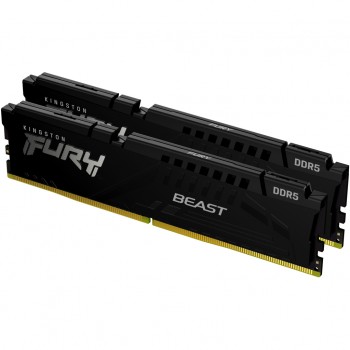 Пам'ять DDR5 64GB (2x32GB) 6000 MHz Beast Black EXPO Kingston Fury (ex.HyperX) KF560C36BBEK2-64