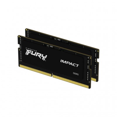 Пам'ять для ноутбука SoDIMM DDR5 16GB (2x8GB) 4800 MHz FURY Impact Kingston Fury (ex.HyperX) KF548S38IBK2-16