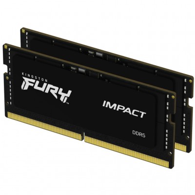 Пам'ять для ноутбука SoDIMM DDR5 64GB (2x32GB) 4800 MHz FURY Impact Kingston Fury (ex.HyperX) KF548S38IBK2-64