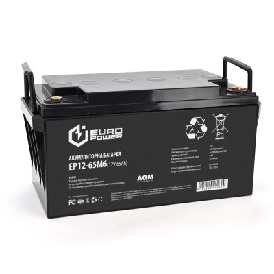 Батарея для ДБЖ Europower 12V 65AH (EP12-65M6/14262) AGM
