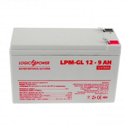 Батарея для ДБЖ LogicPower 12V 9AH (LPM-GL 12 - 9 AH) GEL
