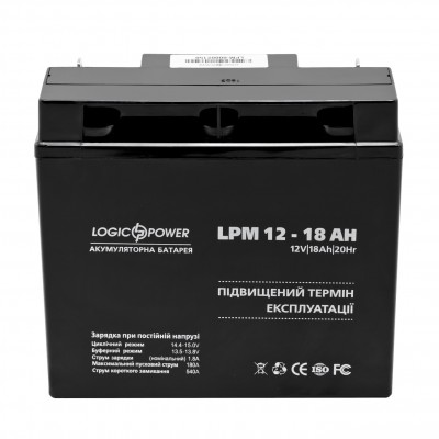 Батарея для ДБЖ LogicPower LPM 12V 18AH (LPM 12 - 18 AH) AGM