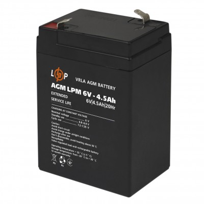 Батарея для ДБЖ LogicPower LPM 6V 4.5AH (LPM 6 - 4.5 AH) AGM