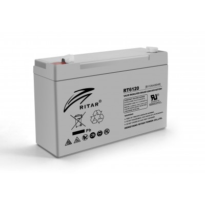 Батарея для ДБЖ Ritar 6V 12AH Gray Case (RT6120A/02969) AGM