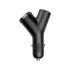 Зарядний пристрій Baseus Y type dual USB-A Black (CCALL-YX01)