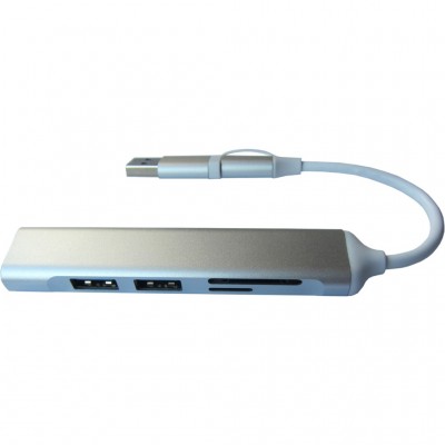 USB-хаб Dynamode 5-in-1 USB Type-C/Type-A to 1хUSB3.0, 2xUSB 2.0, c (DM-UH-518)