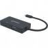 USB-хаб Intracom USB3.1 Type-C to HDMI/DVI-I/VGA Black Manhattan (152983)