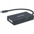 USB-хаб Intracom USB3.1 Type-C to HDMI/DVI-I/VGA Black Manhattan (152983)