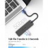 USB-хаб Vention USB 3.1 Type-C to 4xUSB 3.0 active black (TGKBB)