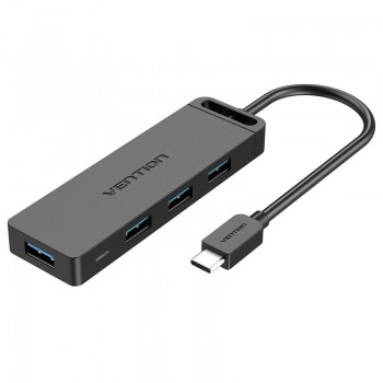 USB-хаб Vention USB 3.1 Type-C to 4xUSB 3.0 active black (TGKBB)