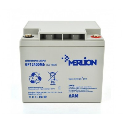Батарея для ДБЖ Merlion 12V 40AH (GP12400M6/06016) AGM