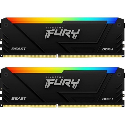 Пам'ять DDR4 2x8GB/3200 Kingston Fury Beast RGB (KF432C16BB2AK2/16)