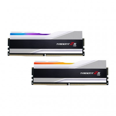 Пам'ять DDR5 32GB (2x16GB) 6000 MHz Trident Z5 RGB Silver G.Skill F5-6000J3238F16GX2-TZ5RS