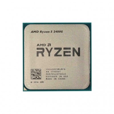 Процесор Ryzen 5 2400G (YD2400C5M4MFB) 4 ядра, 8 потоків, 3.6 GHz, 3.9 GHz, Максимальний TDP - 65 Вт, 14nm, L1: 384KB, L2: 2MB, L3: 4MB,  Vega 11