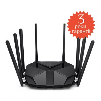 Роутер Mercusys MR90X, AX6000 1x2.5GE WAN/LAN 1xGE WAN\LAN 2xGE LAN MU-MIMO OFDMA