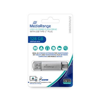 флеш USB 3.0 128GB Type-C MediaRange Silver (MR938)
