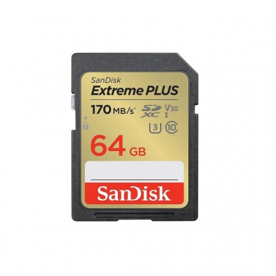 Карта пам'яті SD 64GB SD class 10 UHS-I Extreme PLUS SANDISK (SDSDXW2-064G-GNCIN)