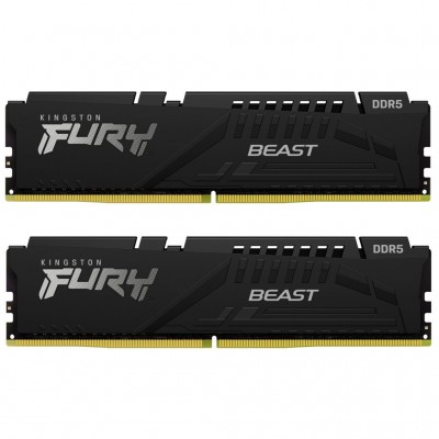 Пам'ять DDR5 16GB (2x8GB) 5200 MHz Beast Black Kingston Fury (ex.HyperX) KF552C36BBEK2-16