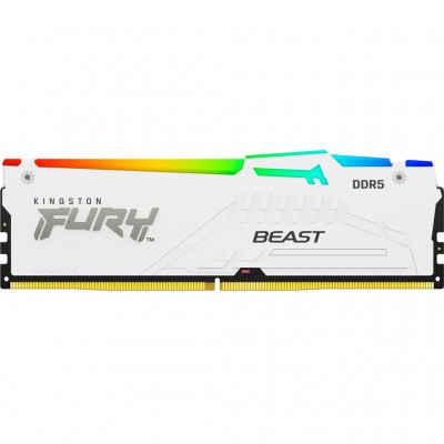 Пам'ять DDR5 16GB 5600 MHz Beast White RGB Kingston Fury (ex.HyperX) KF556C36BWEA-16