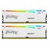 Пам'ять DDR5 64GB (2x32GB) 5200 MHz Beast White RGB Kingston Fury (ex.HyperX) KF552C36BWEAK2-64