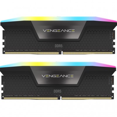 Пам'ять DDR5 64GB (2x32GB) 5200 MHz Vengeance RGB Black CORSAIR CMH64GX5M2B5200C40