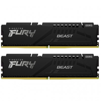 Пам'ять DDR5 64GB (2x32GB) 5600 MHz Beast Black Kingston Fury (ex.HyperX) KF556C36BBEK2-64