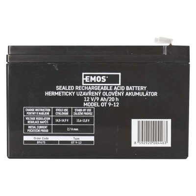 Батарея для ДБЖ Emos B9675 12V 9AH (FAST.6.3 MM) AGM