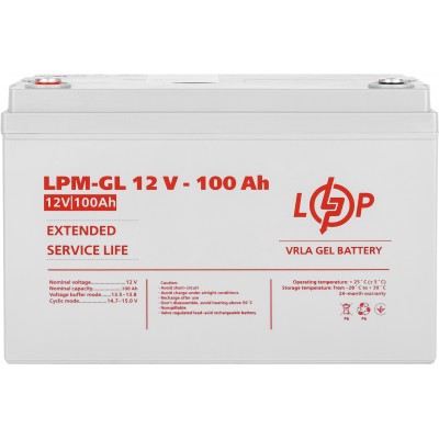 Батарея для ДБЖ LogicPower 12V 100AH (LPM-GL 12 - 100 AH) GEL
