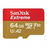 Карта пам'яті 64GB microSD class 10 UHS-I U3 V30 Extreme SANDISK (SDSQXAH-064G-GN6MN)
