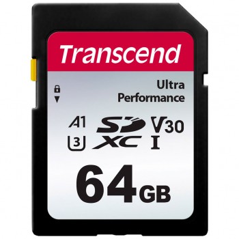 Карта пам'яті SD 64GB SD class 10 UHS-I U3 4K Transcend (TS64GSDC340S)