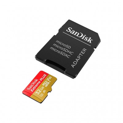 Карта пам'яті 32GB microSD class 10 V30 Extreme PLUS SANDISK (SDSQXBG-032G-GN6MA)