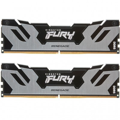 Пам'ять DDR5 48GB (2x24GB) 7200 MHz Renegade Silver XMP Kingston Fury (ex.HyperX) KF572C38RSK2-48