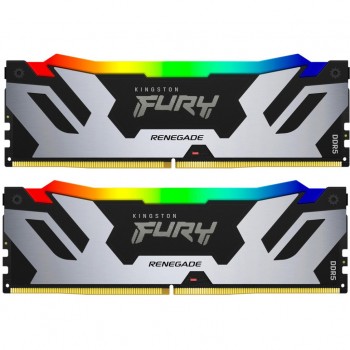 Пам'ять DDR5 96GB (2x48GB) 6400 MHz Renegade RGB XMP Kingston Fury (ex.HyperX) KF564C32RSAK2-96