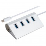 USB-хаб Vinga Type-C to 4*USB3.0 1.0m cable aluminium (VCPHCU304)