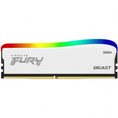 Пам'ять DDR4 16GB 3600 MHz Beast White RGB SE Kingston Fury (ex.HyperX) KF436C18BWA/16