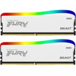 Пам'ять DDR4 32GB (2x16GB) 3600 MHz Beast White RGB SE Kingston Fury (ex.HyperX) KF436C18BWAK2/32