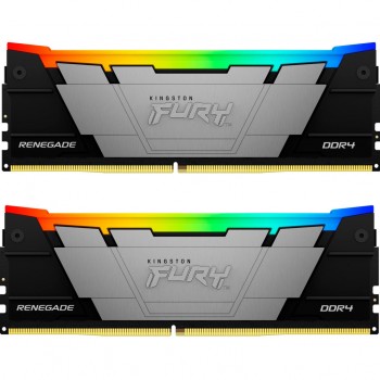Пам'ять DDR4 64GB (2x32GB) 3600 MHz FURY Renegade RGB Kingston Fury (ex.HyperX) KF436C18RB2AK2/64