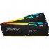Пам'ять DDR5 16GB (2x8GB) 5600 MHz FURY Beast RGB Kingston Fury (ex.HyperX) KF556C36BBEAK2-16