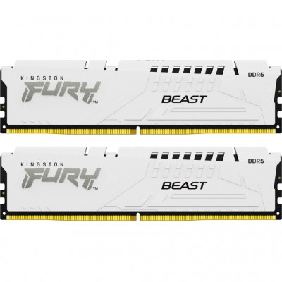 Пам'ять DDR5 32GB (2x16GB) 5200 MHz FURY Beast White Kingston Fury (ex.HyperX) KF552C40BWK2-32