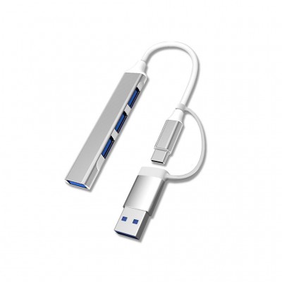 USB-хаб Dynamode USB Type-C/Type-A to 1хUSB3.0, 3xUSB 2.0 metal (DM-UH-311AC)