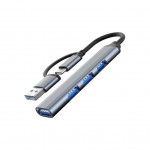 USB-хаб Dynamode USB Type-C/Type-A to 1хUSB3.0, 3xUSB 2.0 metal (DM-UH-312AC)