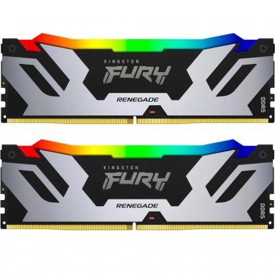 Пам'ять DDR5 32GB (2x16GB) 7200 MHz Renegade RGB XMP Kingston Fury (ex.HyperX) KF572C38RSAK2-32