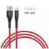 Дата кабель USB 2.0 AM to Type-C 1.2m CBRNYT1 Red Intaleo (1283126559464)