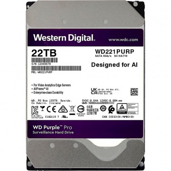 Жорсткий диск 22 ТБ Western Digital WD221PURP