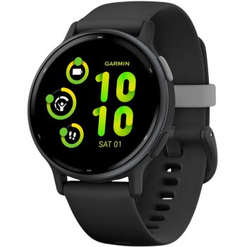 Смарт-годинник Garmin vivoactive 5, Black/Slate, GPS (010-02862-10)