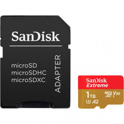 Карта пам'яті 1TB microSD class 10 UHS-I U3 V30 Extreme SANDISK (SDSQXAV-1T00-GN6MA)