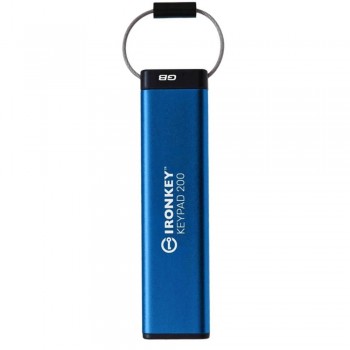 флеш USB 3.2 16GB Kingston IronKey Keypad 200 Type-A Blue (IKKP200/16GB)